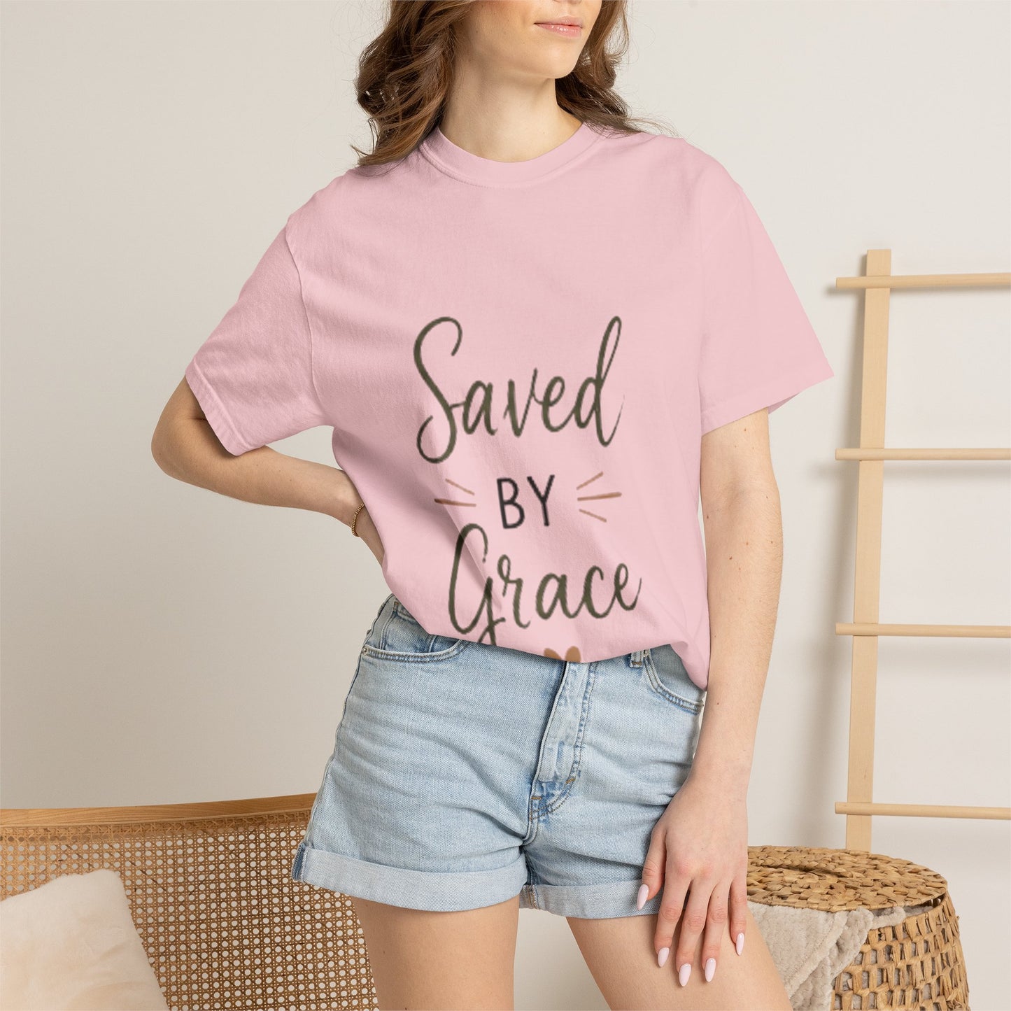 Saved by Grace T-Shirt — Inspirational Christian Faith Tee