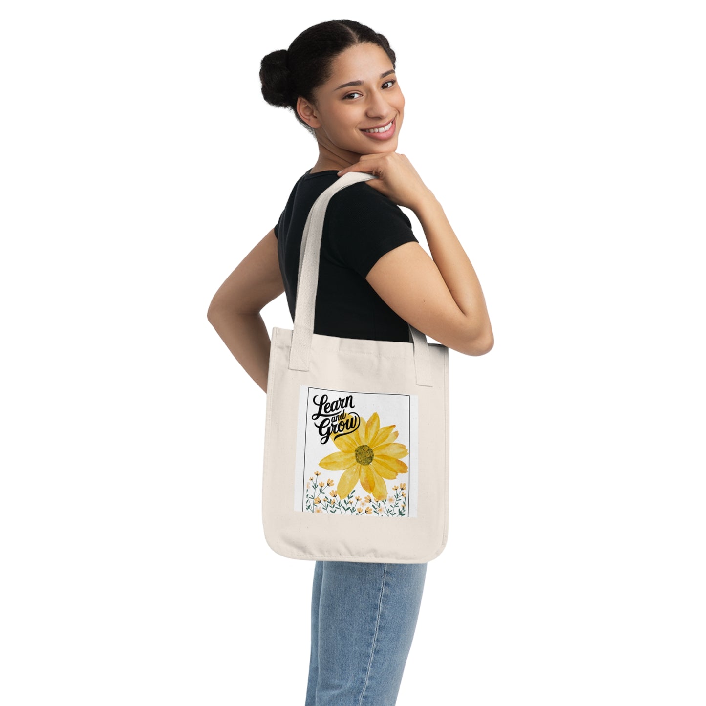 Floral Tote Bag for Lifelong Bloomers, Teachers, Students, Homeschool Moms,