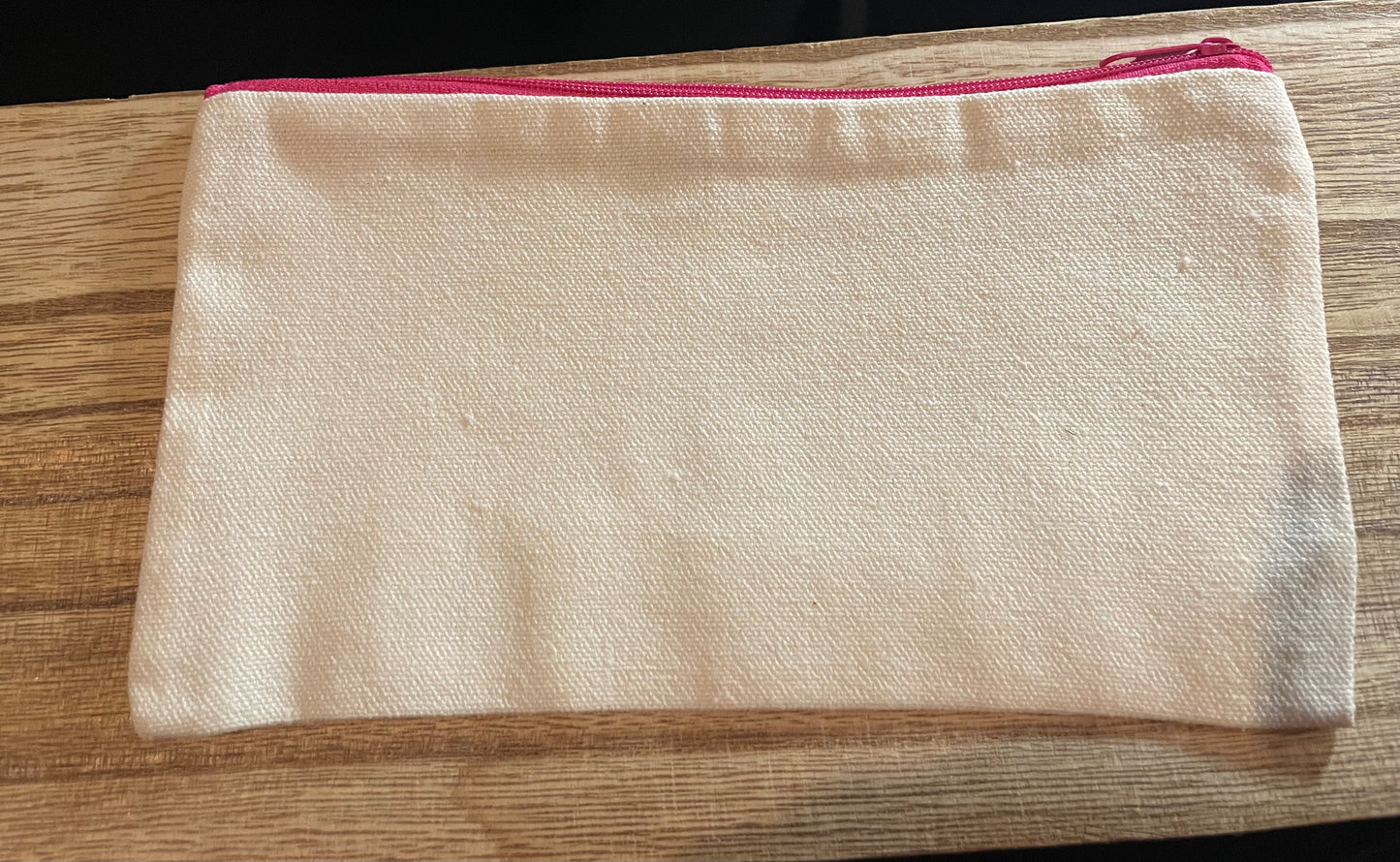World's Best Teacher Zipper Canvas Pencil Pouch