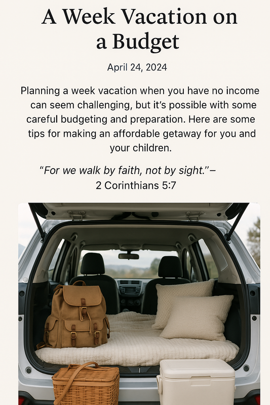 ✨ Faith-Filled Family Getaways: How This Christian Single Mom Plans a Weeklong Vacation With Zero Income