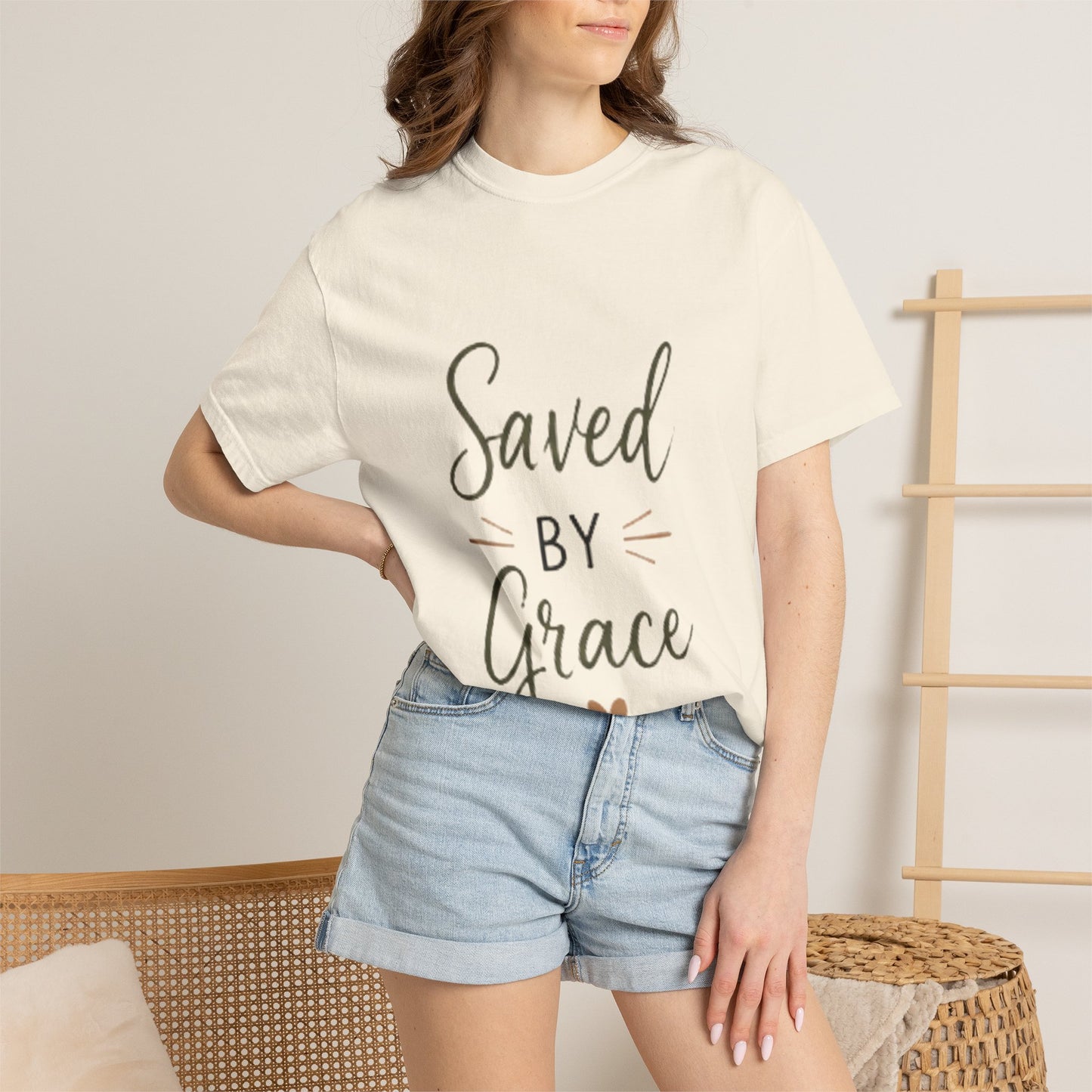 Saved by Grace T-Shirt — Inspirational Christian Faith Tee