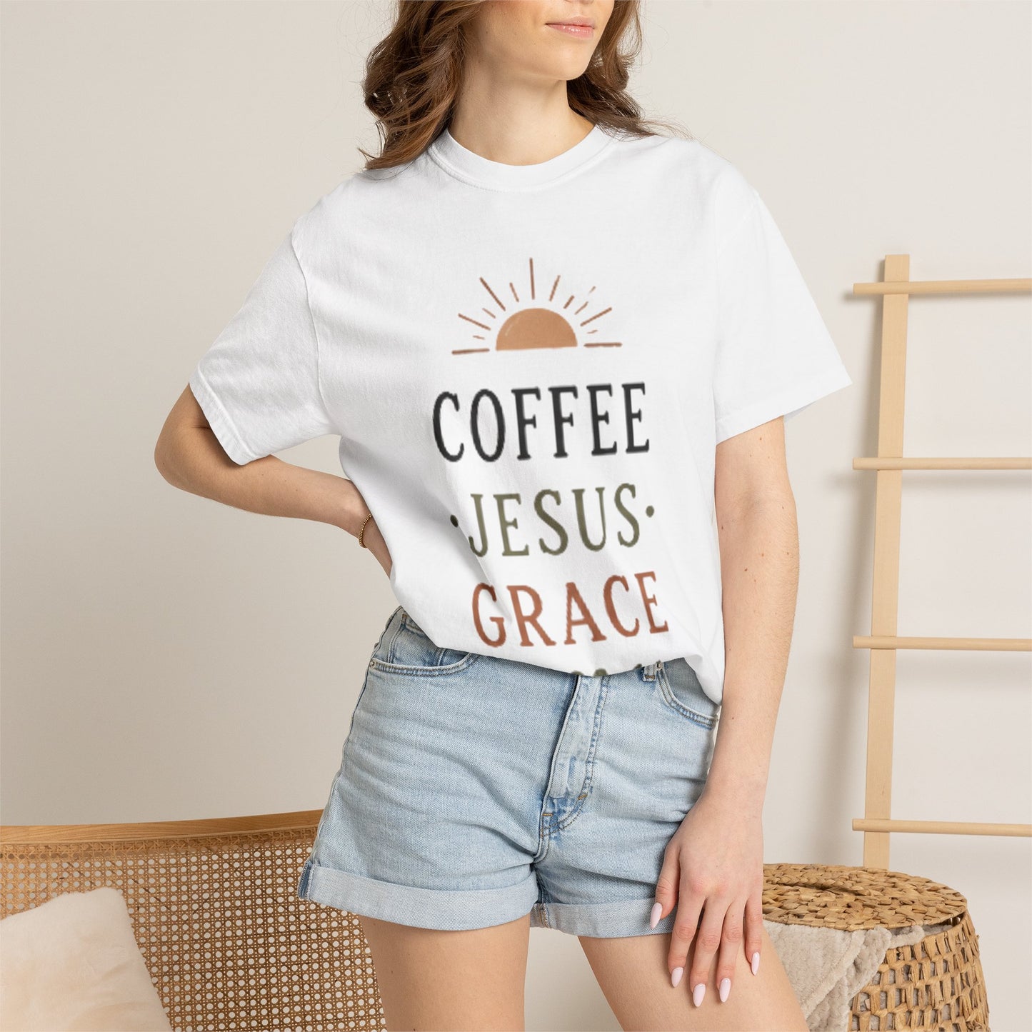 Coffee Jesus Grace T-shirt | Faith Graphic Tee