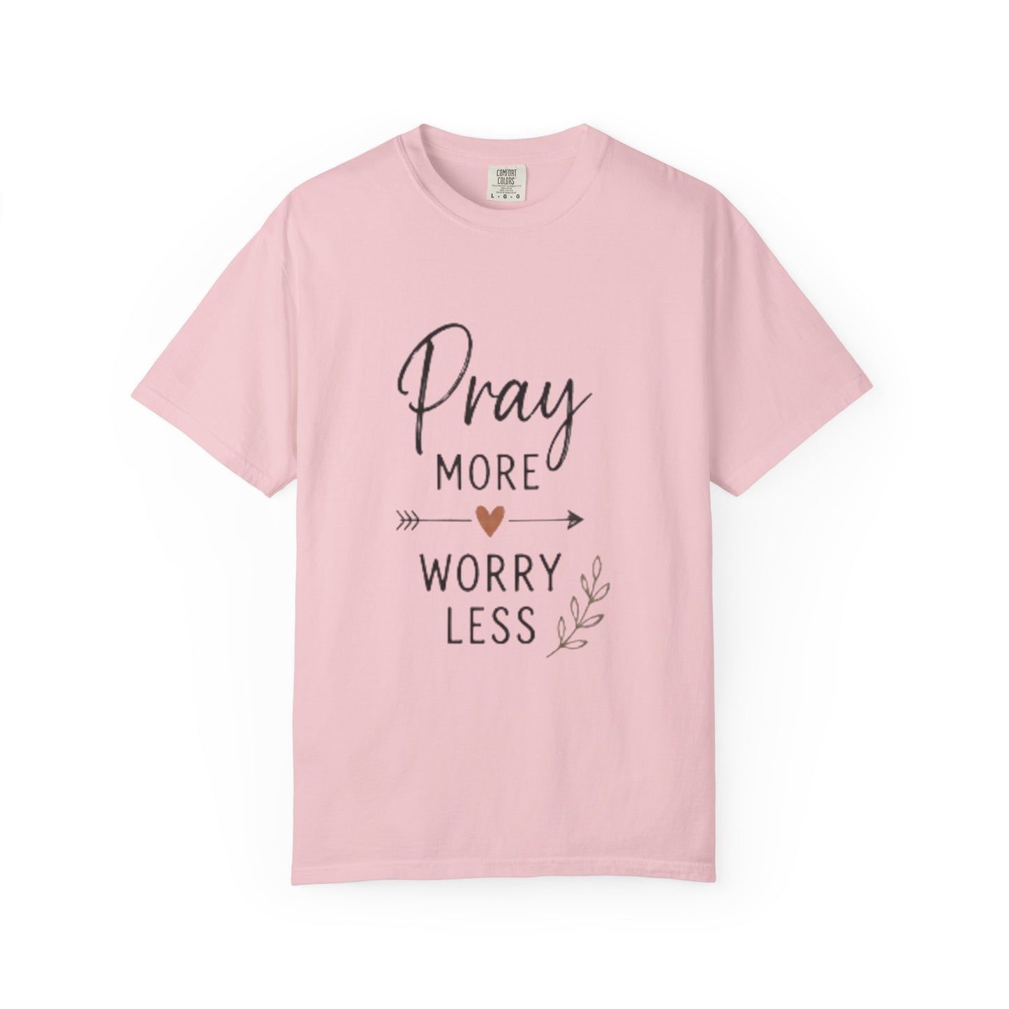 Pray More Worry Less T-Shirt — Inspirational Christian Faith Tee