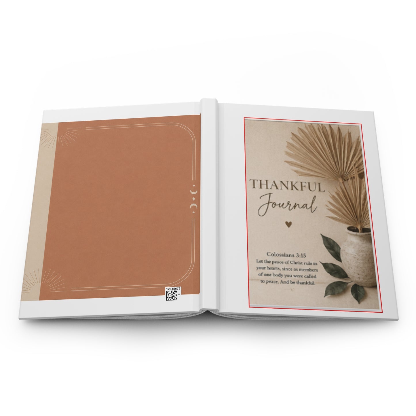 Thankful Journal Hardcover — Christian Gratitude Notebook with Colossians 3:15