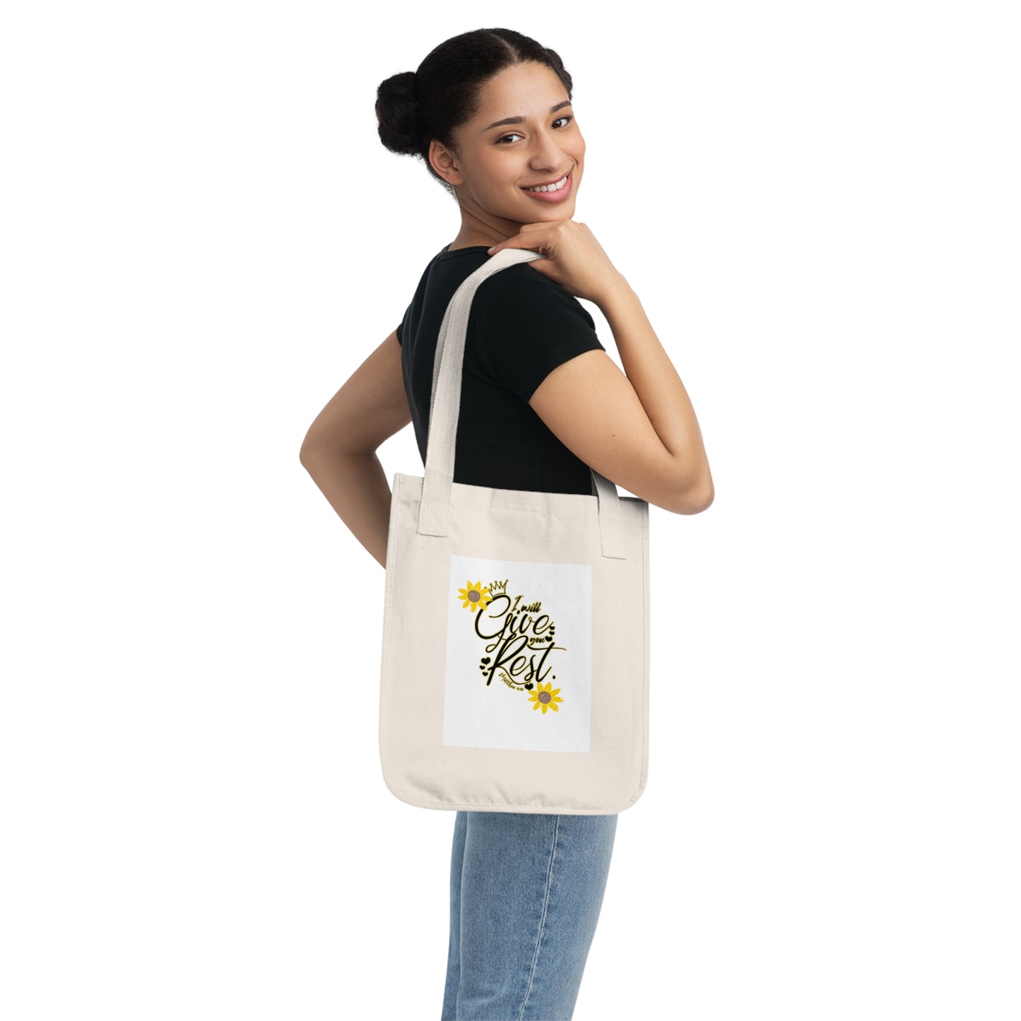 Eco-Friendly Tote Bag - Give & Rest Floral Design, Reusable Shopping, [...]