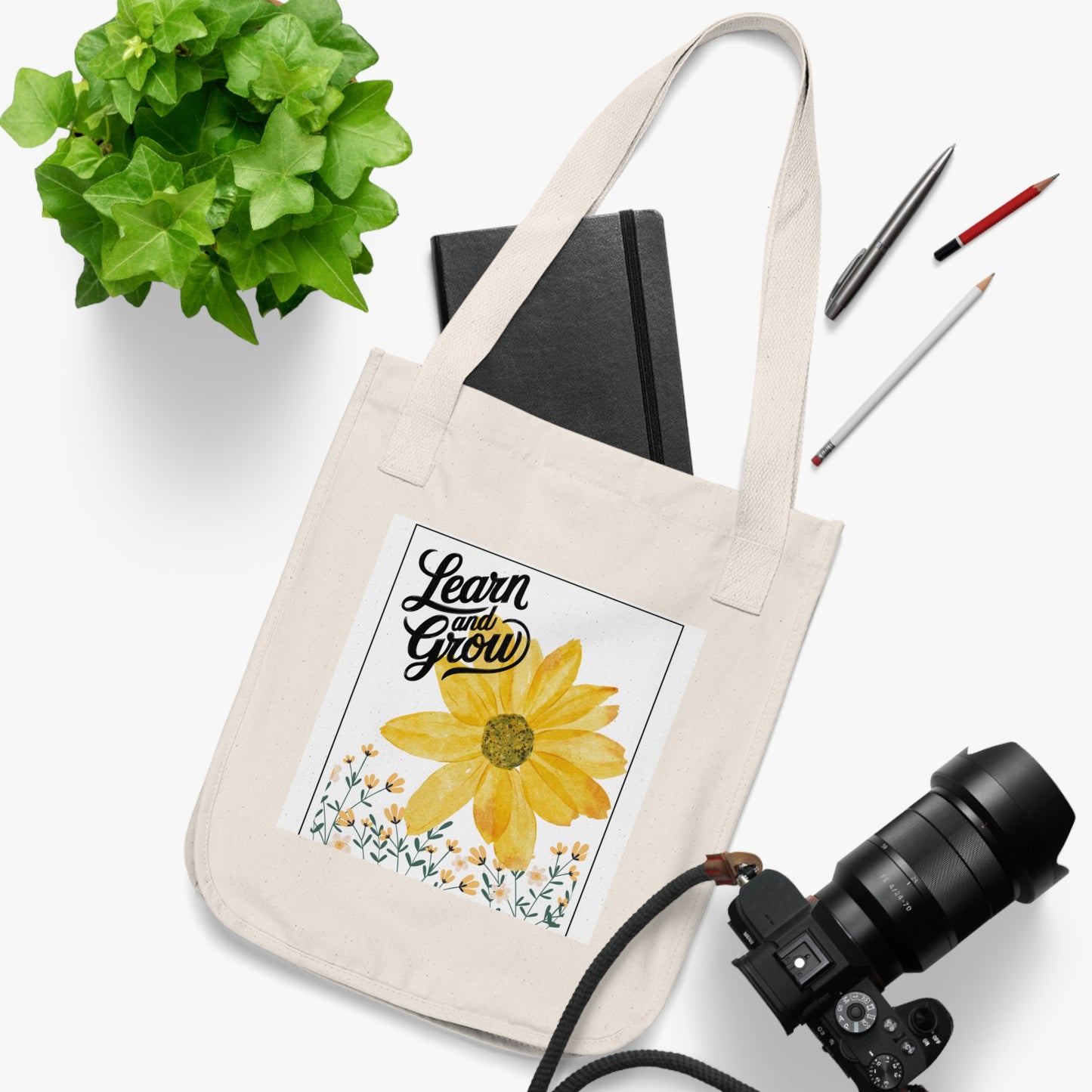 Floral Tote Bag for Lifelong Bloomers, Teachers, Students, Homeschool Moms,