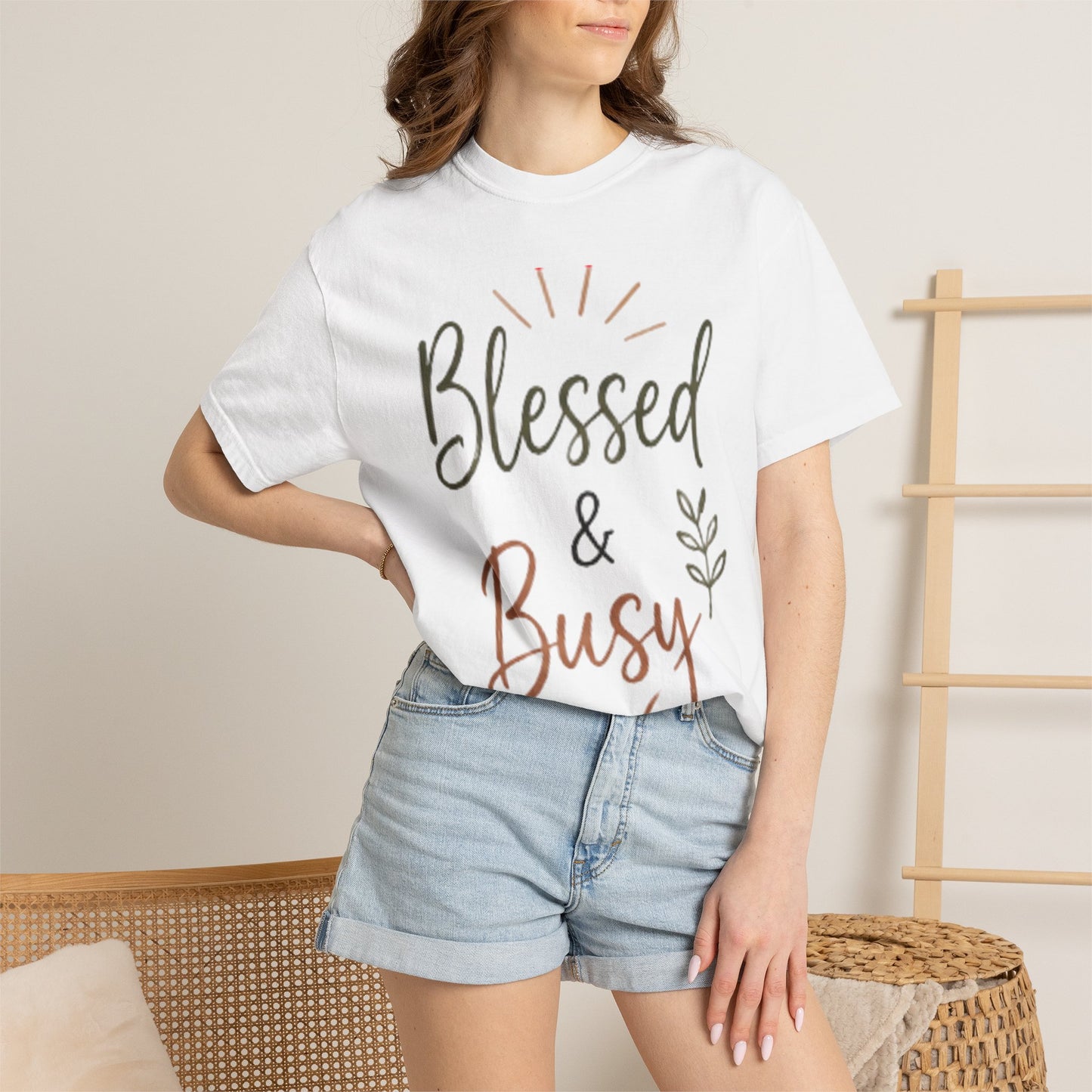 Blessed & Busy T-shirt | Christian Faith Typography Tee