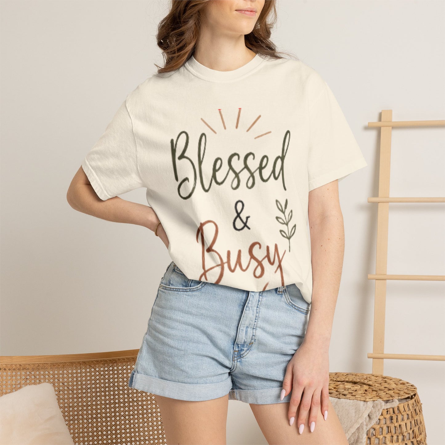 Blessed & Busy T-shirt | Christian Faith Typography Tee