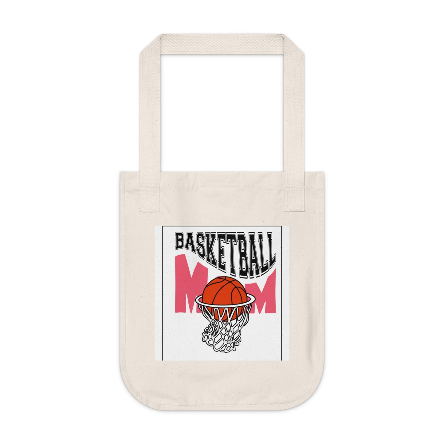 Basketball Mom Canvas Tote Bag - Reusable Eco-Friendly Shoulder Bag, Sports Mom