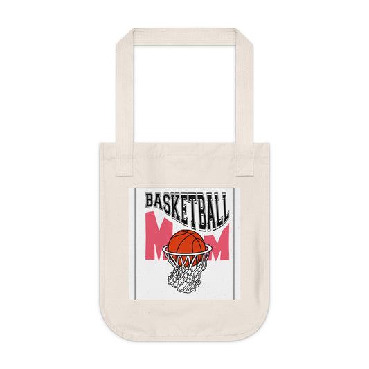Basketball Mom Canvas Tote Bag - Reusable Eco-Friendly Shoulder Bag, Sports Mom