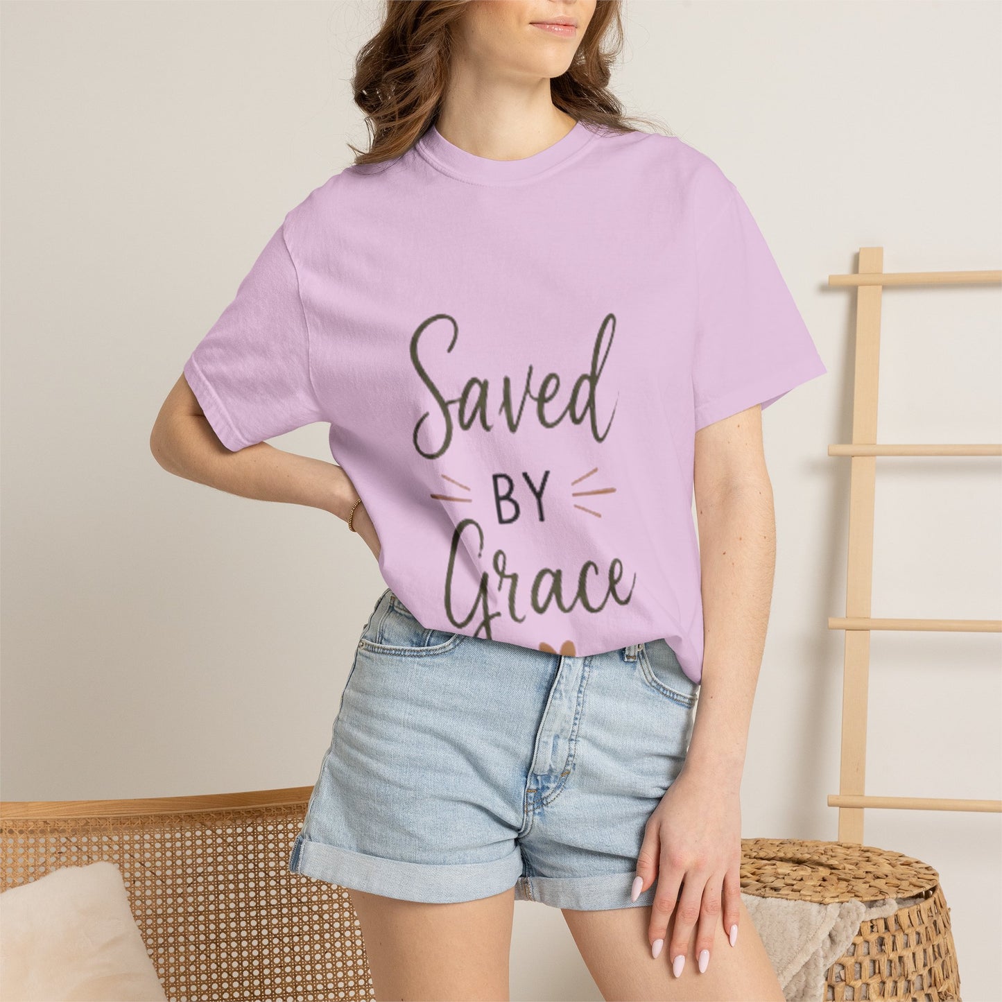 Saved by Grace T-Shirt — Inspirational Christian Faith Tee