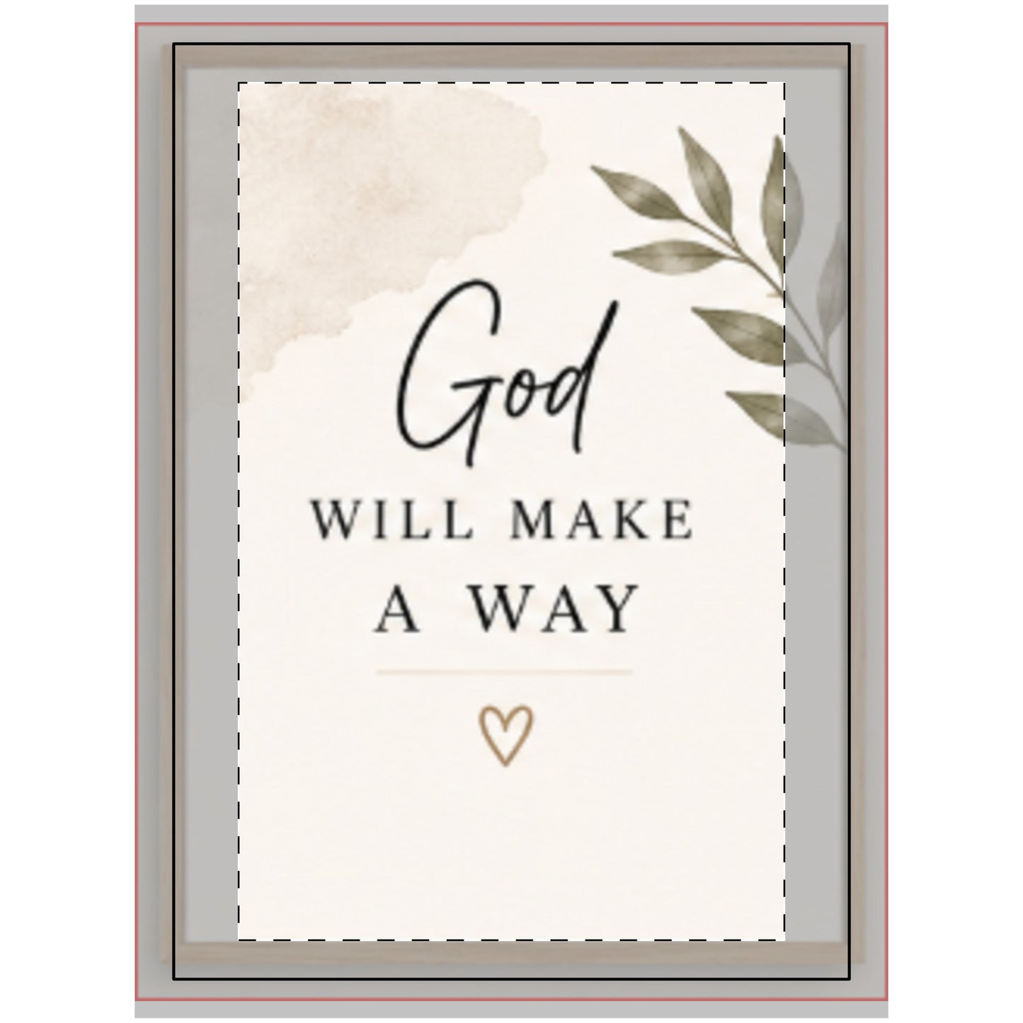 God Will Make a Way Wall Tapestry — Neutral Botanical Faith Wall Hanging
