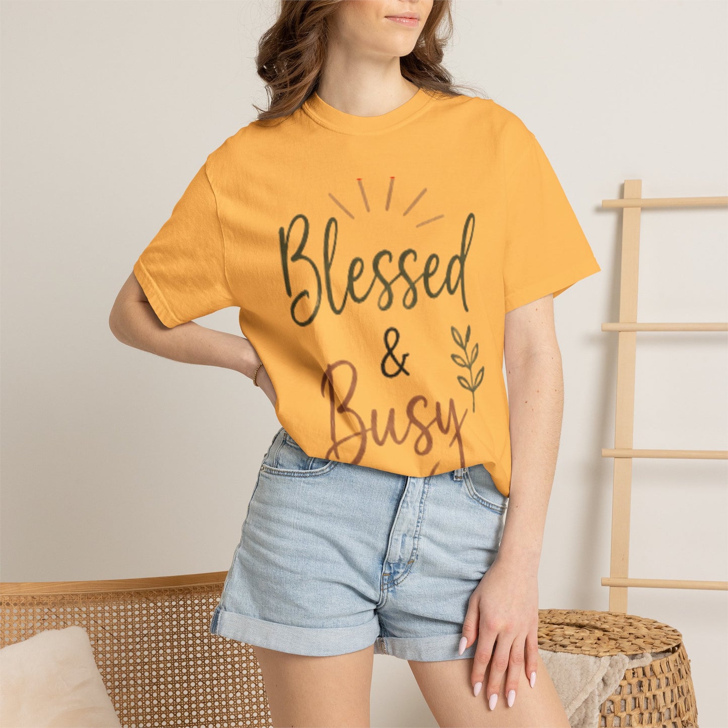 Blessed & Busy T-shirt | Christian Faith Typography Tee