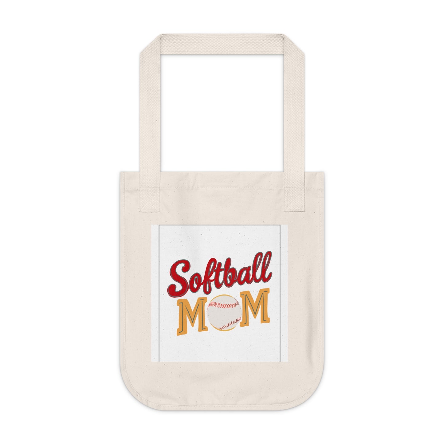 Softball Mom Canvas Tote Bag - Dugout Supporter Game Day Gear, Weekend