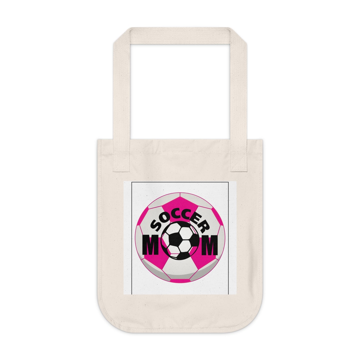 Pink Soccer Ball Canvas Tote Bag, Soccer Mom Gift for Women, Sports Mom