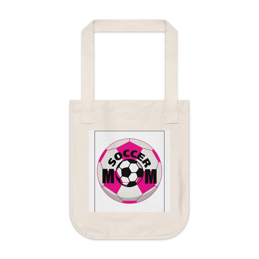 Pink Soccer Ball Canvas Tote Bag, Soccer Mom Gift for Women, Sports Mom