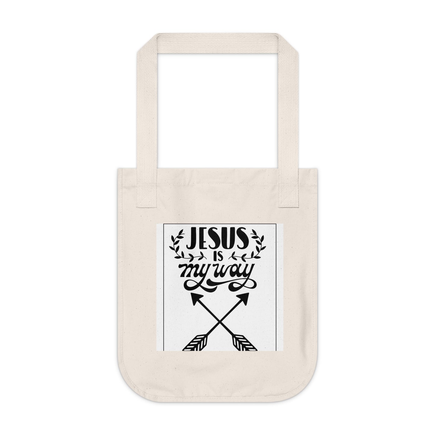 Faith Tote Bag, Jesus Is My Way, Christian Canvas Shopping Bag, Religious