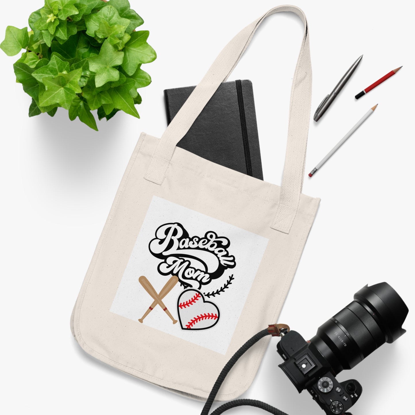 Baseball Mom Organic Canvas Tote Bag, Eco-Friendly Tote, Sports Bag, [...]
