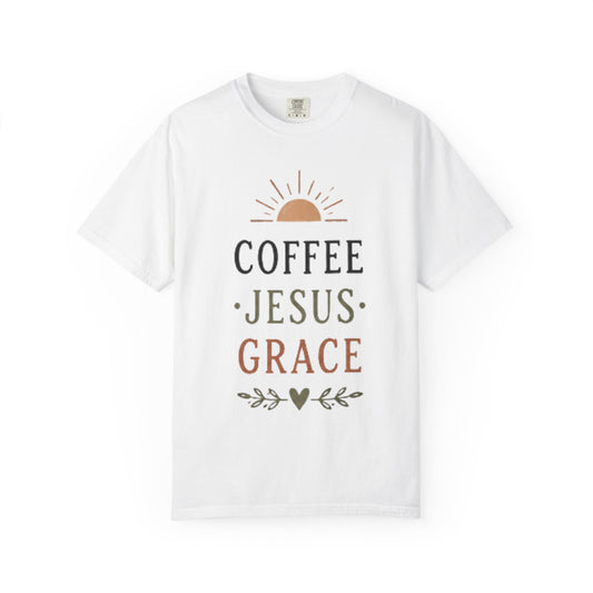 Coffee Jesus Grace T-shirt | Faith Graphic Tee