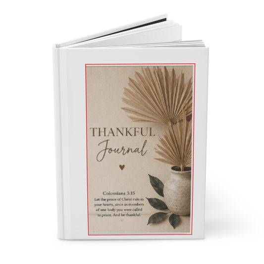 Thankful Journal Hardcover — Christian Gratitude Notebook with Colossians 3:15