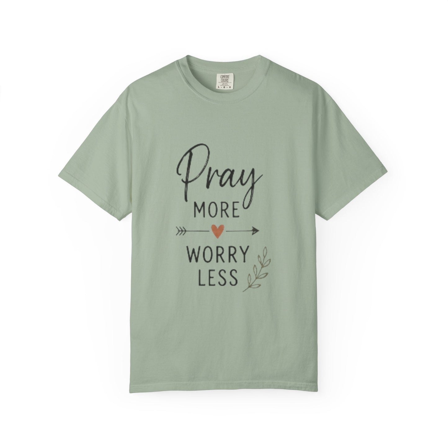 Pray More Worry Less T-Shirt — Inspirational Christian Faith Tee