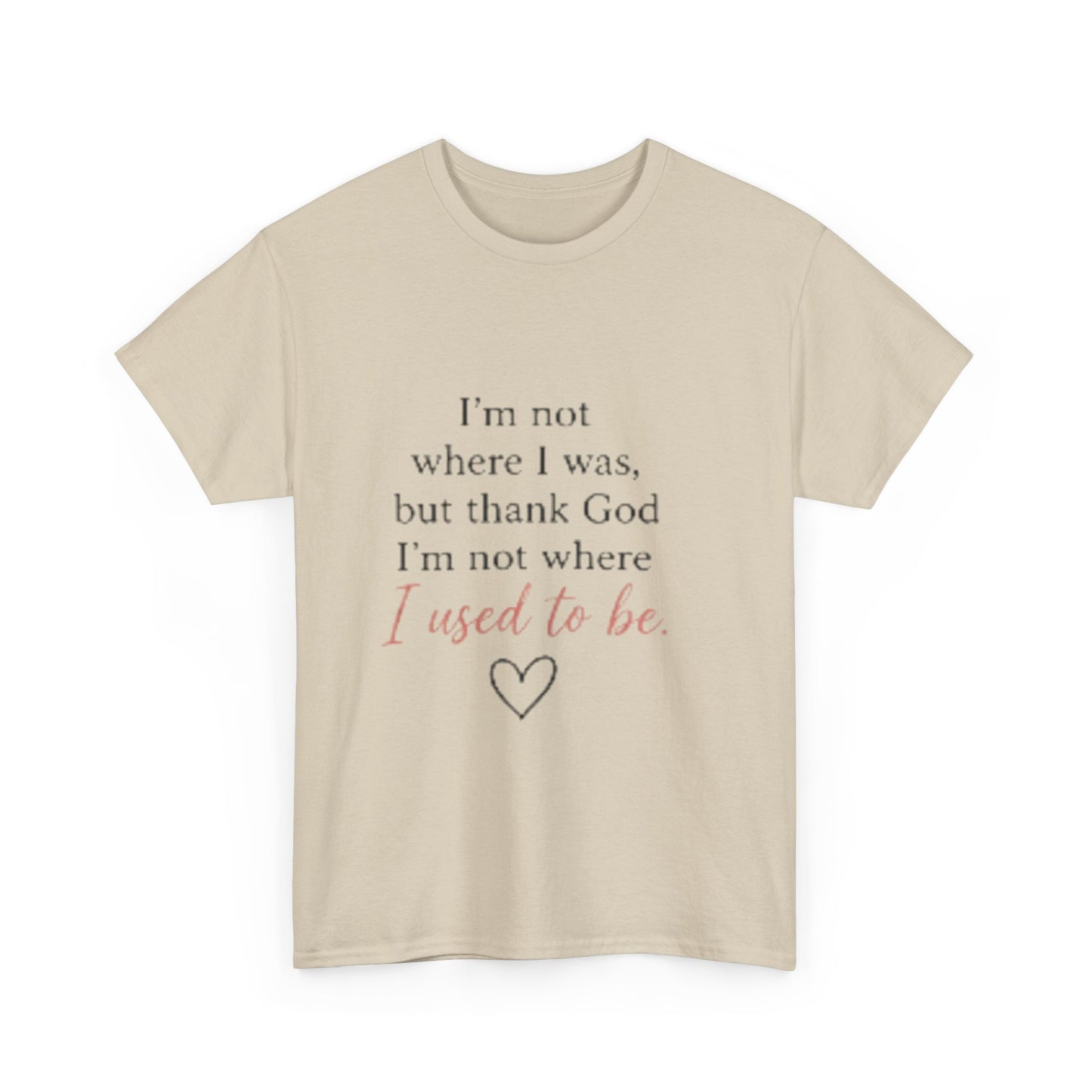 Inspirational Tee — "I’m not where I was, but thank God I’m not where I used to be"