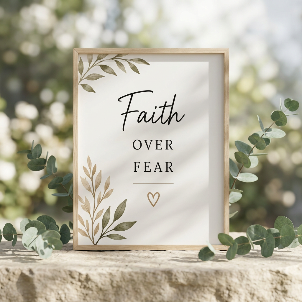 Faith Over Fear Wall Tapestry
