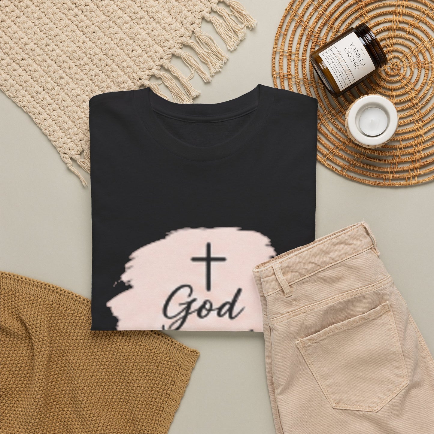 Christian Graphic Tee — "God Restored What Was Broken" Faith T-Shirt