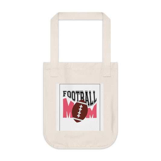 Football Mom Canvas Tote Bag - Game Day Cheerleading, Snack Hauling,