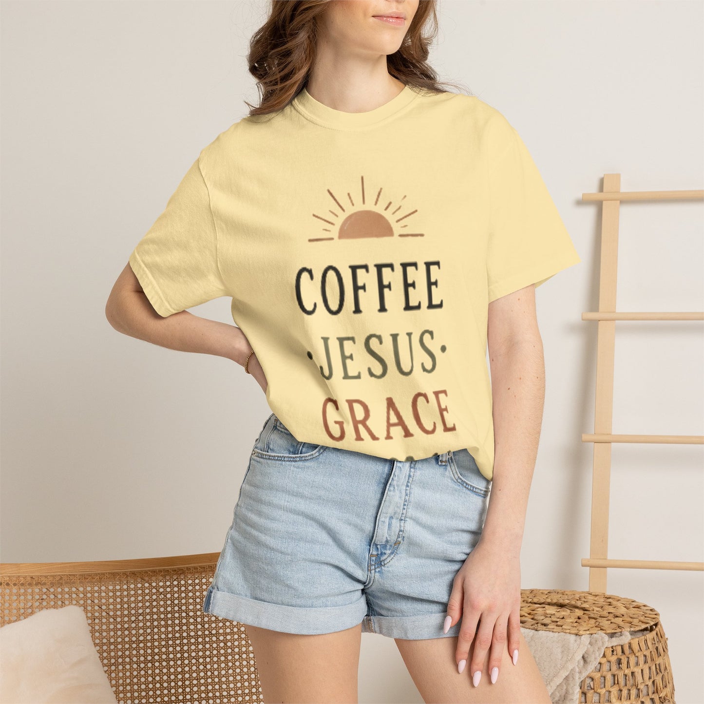 Coffee Jesus Grace T-shirt | Faith Graphic Tee