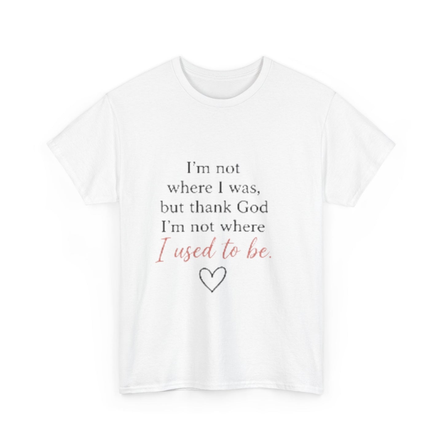 Inspirational Tee — "I’m not where I was, but thank God I’m not where I used to be"