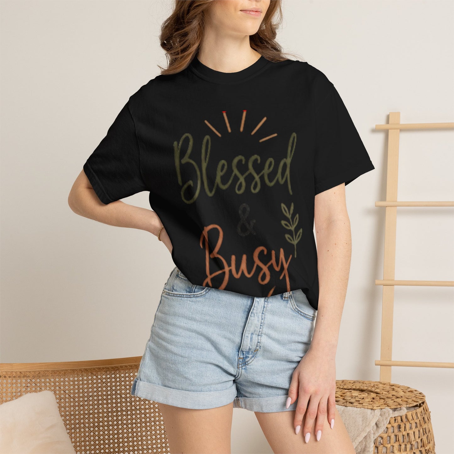 Blessed & Busy T-shirt | Christian Faith Typography Tee