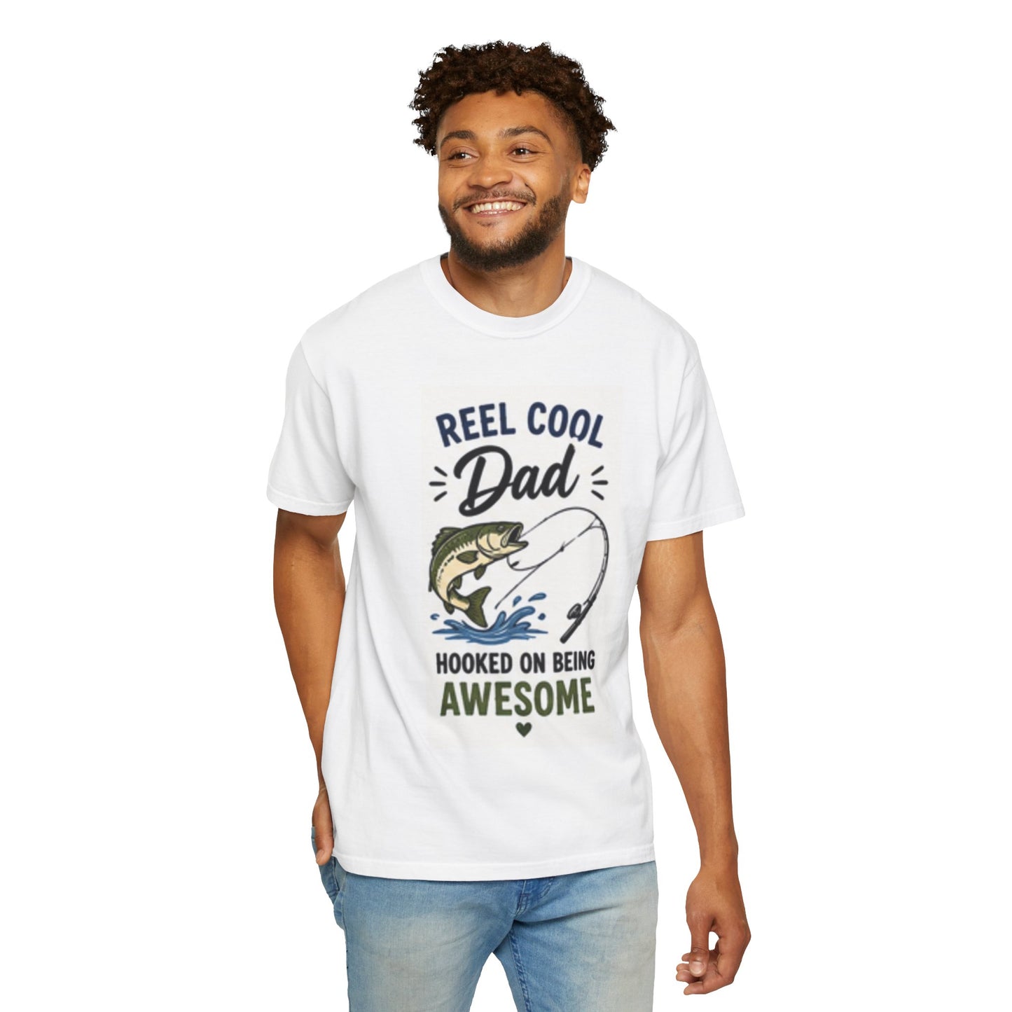 Fishing Dad T‑Shirt — “Reel Cool Dad: Hooked on Being Awesome” Father’s Day Tee
