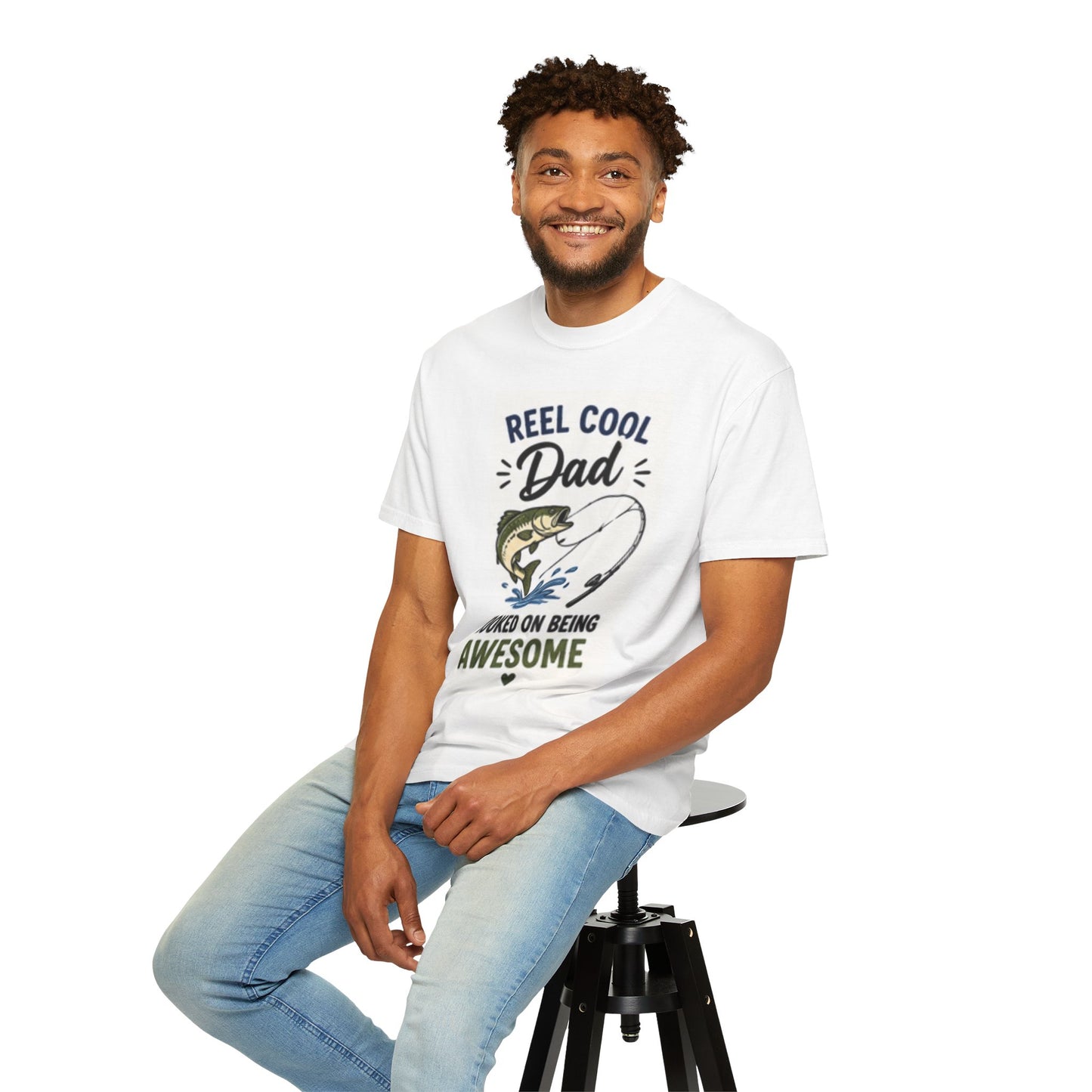 Fishing Dad T‑Shirt — “Reel Cool Dad: Hooked on Being Awesome” Father’s Day Tee