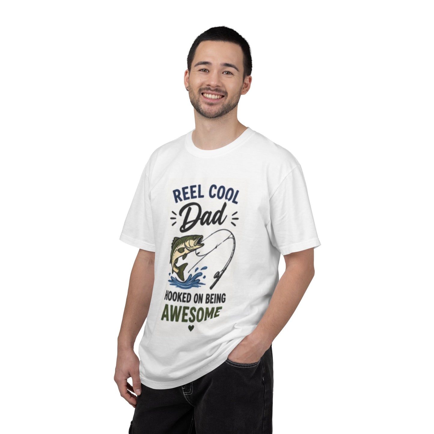 Fishing Dad T‑Shirt — “Reel Cool Dad: Hooked on Being Awesome” Father’s Day Tee