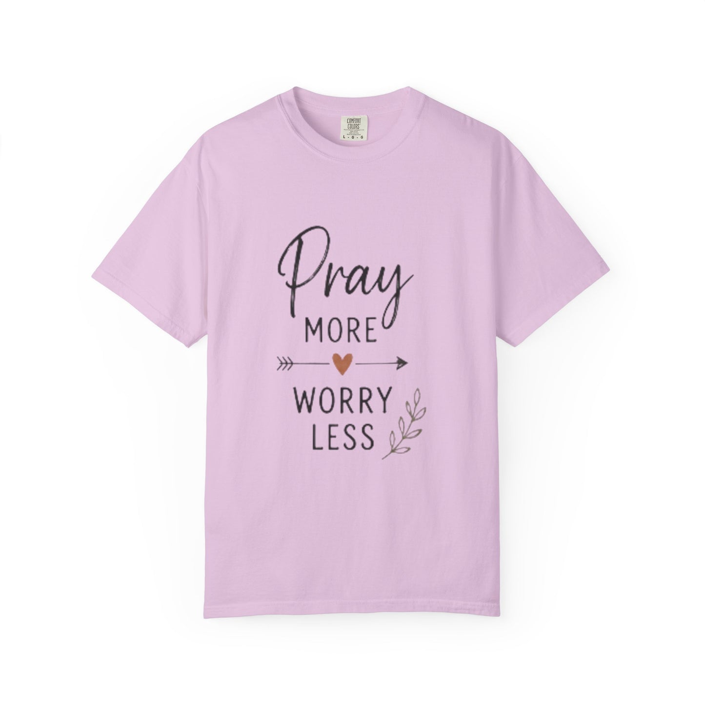 Pray More Worry Less T-Shirt — Inspirational Christian Faith Tee