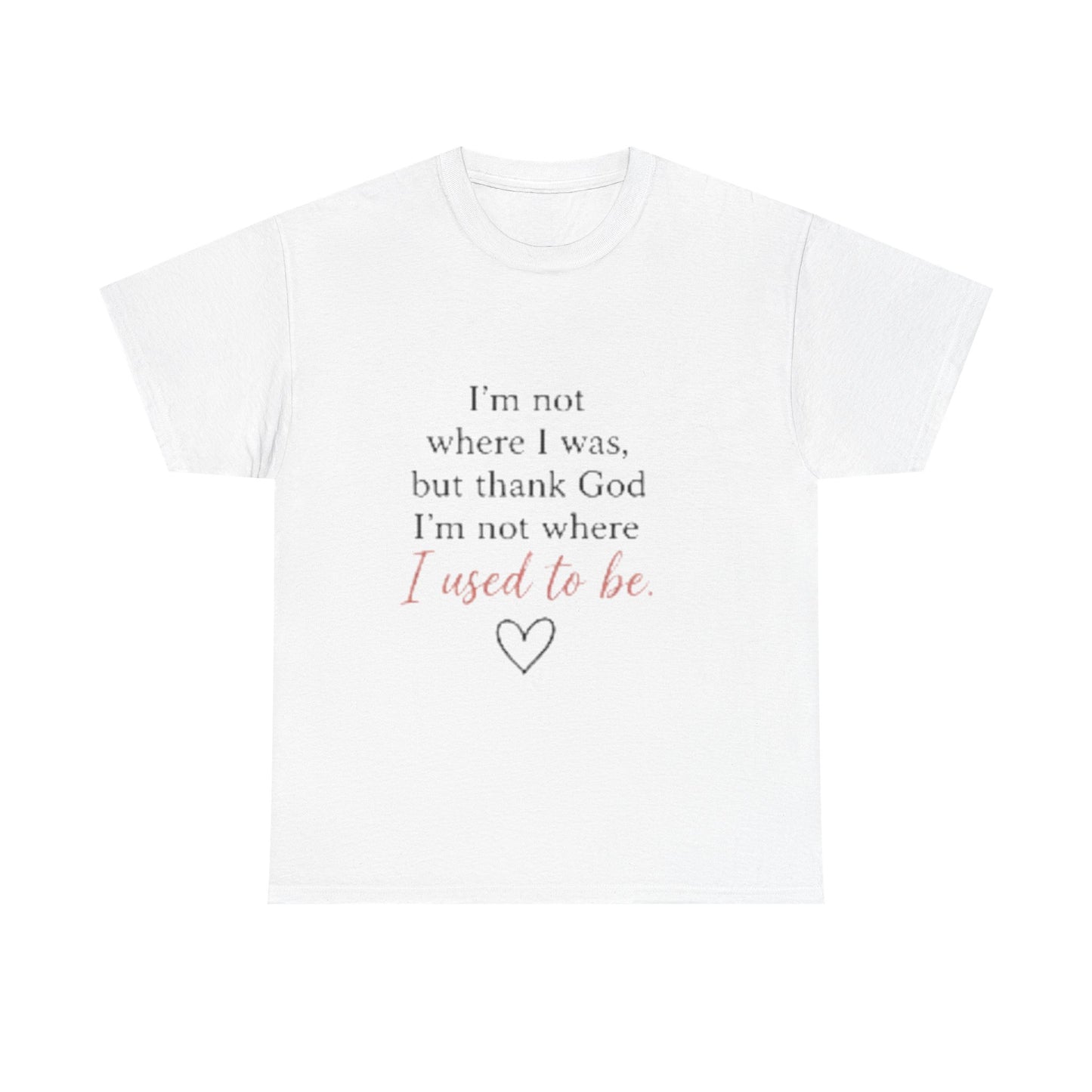 Inspirational Tee — "I’m not where I was, but thank God I’m not where I used to be"