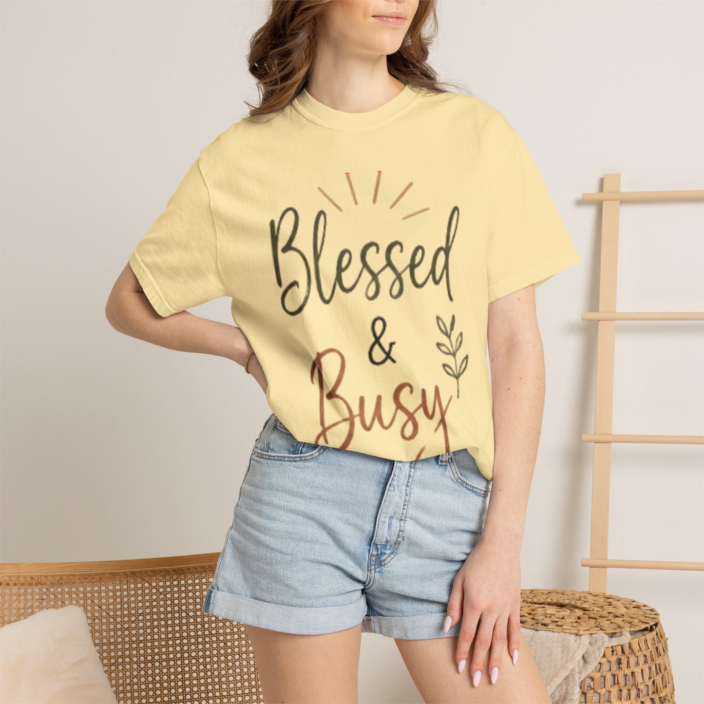 Blessed & Busy T-shirt | Christian Faith Typography Tee