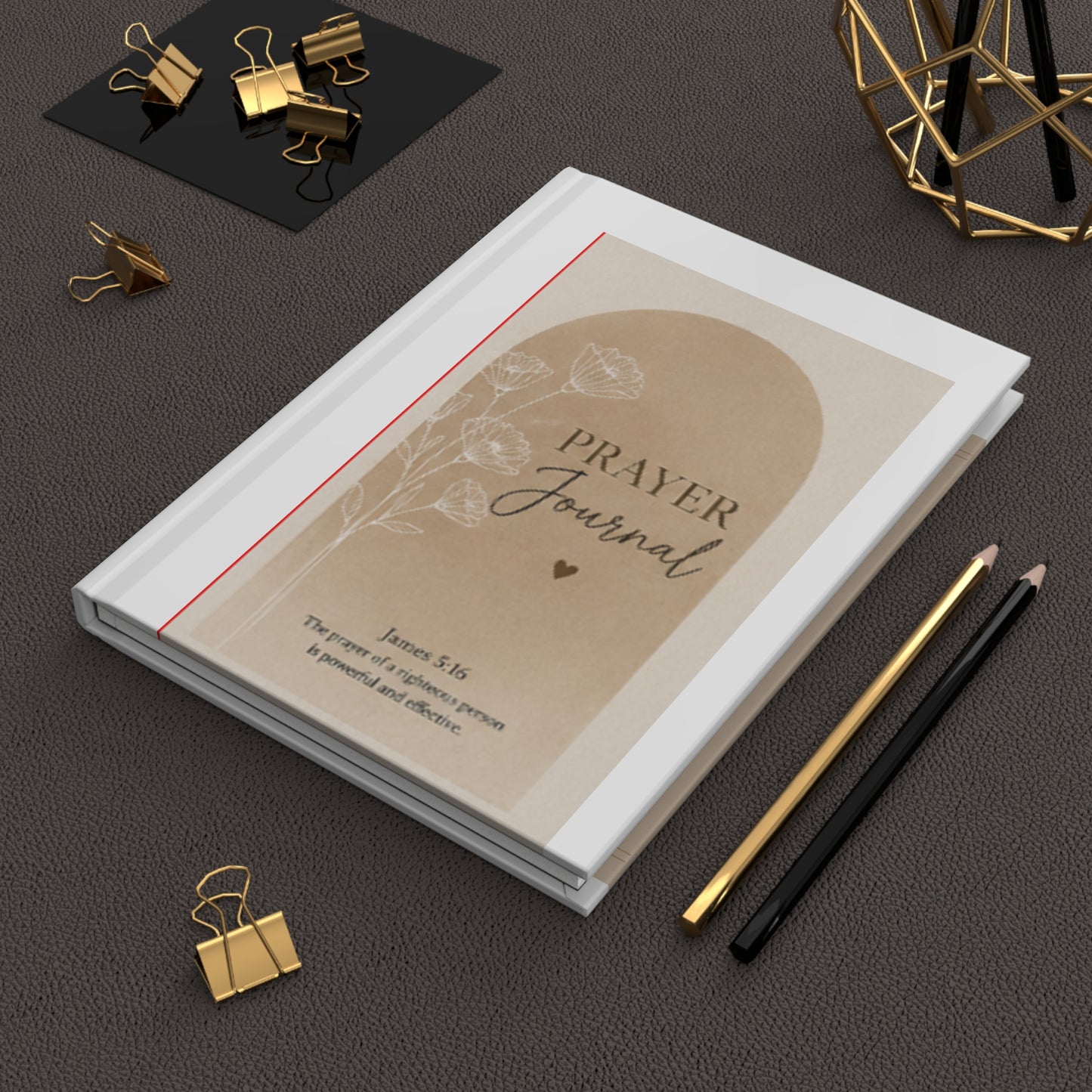 Prayer Journal Hardcover – Floral Faith Notebook, James 5:16 Inspirational Devotional Journal