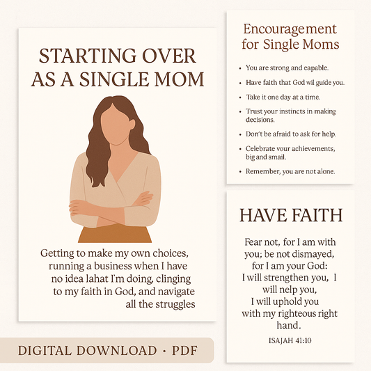 Starting Over as a Single Mom – Printable Bundle