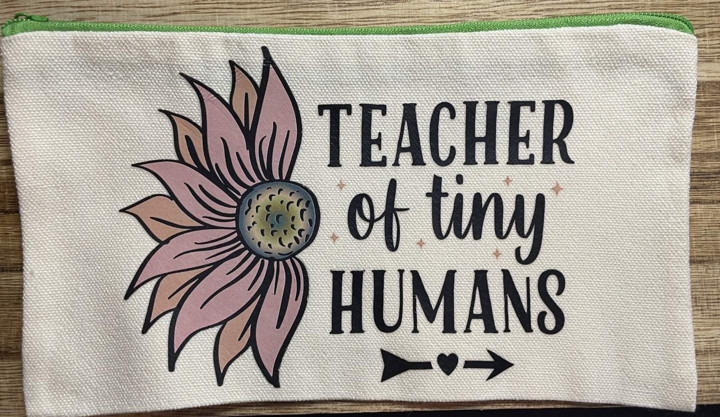 Teacher of Tiny Humans Canvas Zipper Pouch