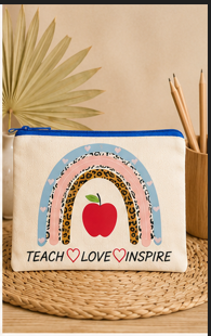 Teach Love Inspire Teacher Gift Pouch