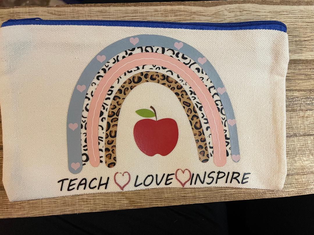 Teach Love Inspire Teacher Gift Pouch
